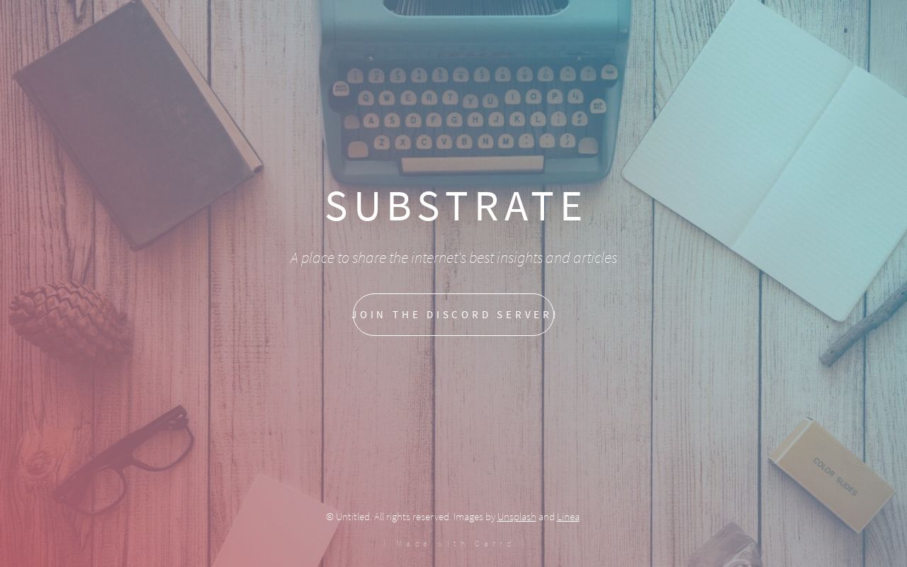 Carrd profile picture for @substrate
